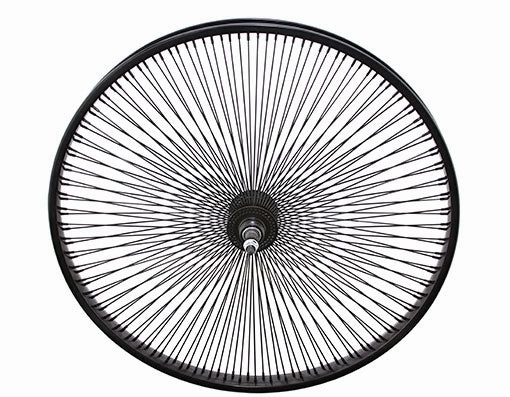 26 STEEL FREEWHEEL 144 SPOKE 14GBLACK 3/8 AXLE SINGLE WALL BLACK