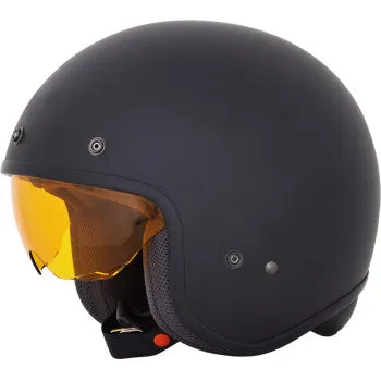 AFX FX-142Y Youth Open Face Helmet Matte Black