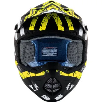 AFX FX-17 Off Road Helmet Attack Graphic Matte Black Hi Vis