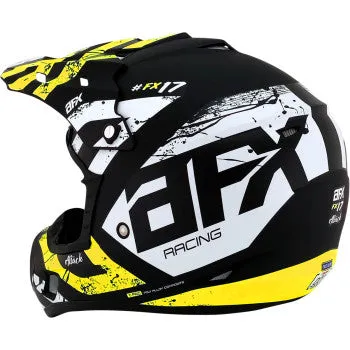AFX FX-17 Off Road Helmet Attack Graphic Matte Black Hi Vis