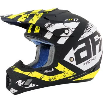 AFX FX-17 Off Road Helmet Attack Graphic Matte Black Hi Vis