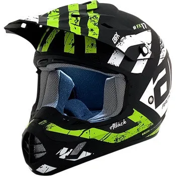 AFX FX-17 Off Road Helmet Attack Graphic Matte Green Black