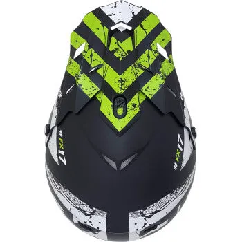 AFX FX-17 Off Road Helmet Attack Graphic Matte Green Black