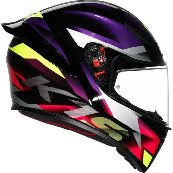 AGV K1 Full Face Bluetooth Helmet Fastlap Black/Purple/Pink