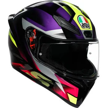 AGV K1 Full Face Bluetooth Helmet Fastlap Black/Purple/Pink