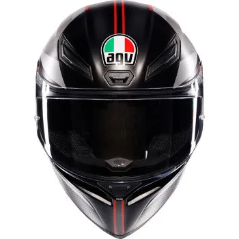 AGV K1 Full Face Bluetooth Helmet Lap Matte Black/Gray/Red