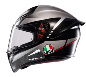 AGV K1 Full Face Bluetooth Helmet Lap Matte Black/Gray/Red