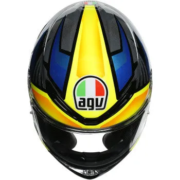 AGV K6 Full Face Helmet Joan Graphic Black/Blue/Yellow