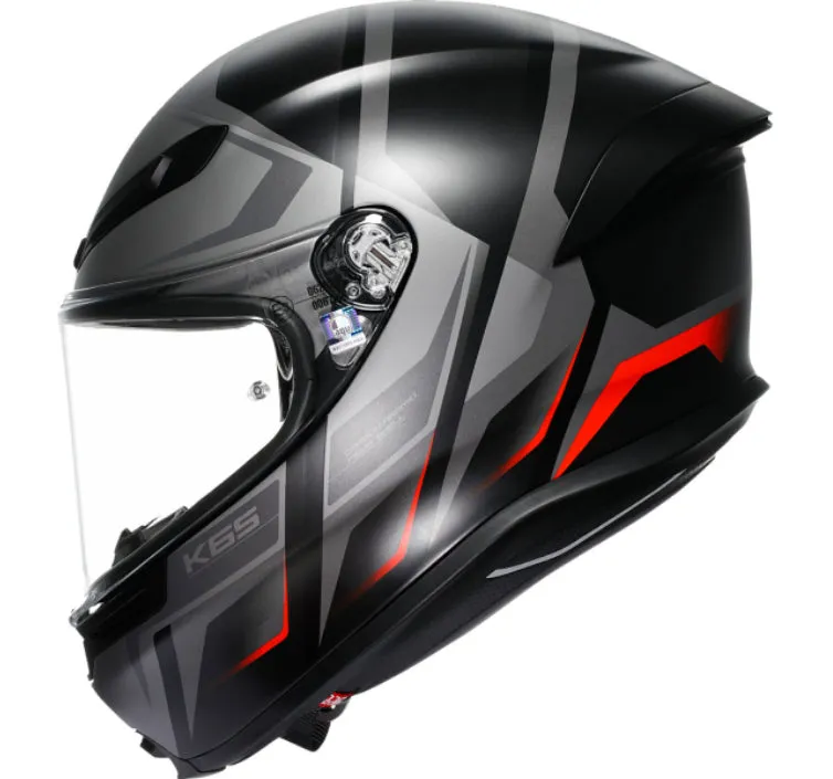 AGV K6 Full Face Helmet Karve Matte Black/Gray/Red