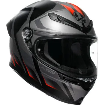AGV K6 Full Face Helmet Karve Matte Black/Gray/Red