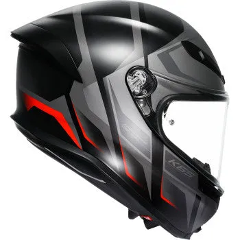 AGV K6 Full Face Helmet Karve Matte Black/Gray/Red
