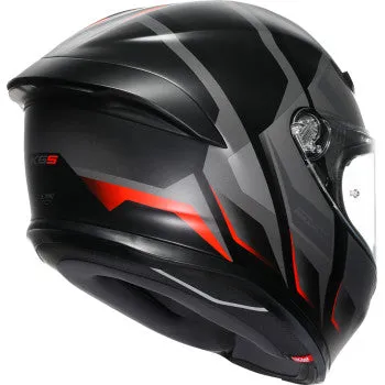 AGV K6 Full Face Helmet Karve Matte Black/Gray/Red