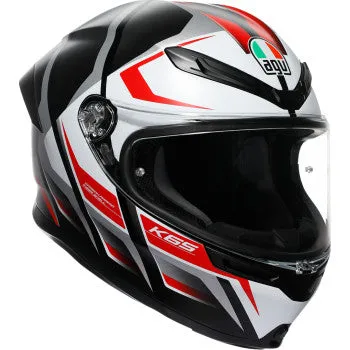 AGV K6 Full Face Helmet Karve Matte Matte Black/White/Red