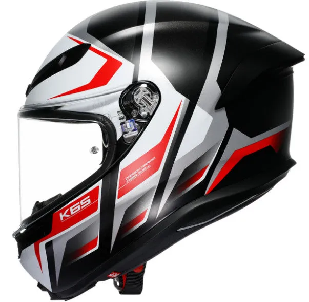 AGV K6 Full Face Helmet Karve Matte Matte Black/White/Red