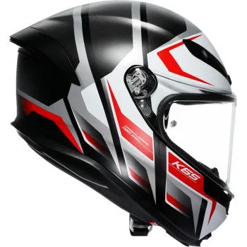 AGV K6 Full Face Helmet Karve Matte Matte Black/White/Red