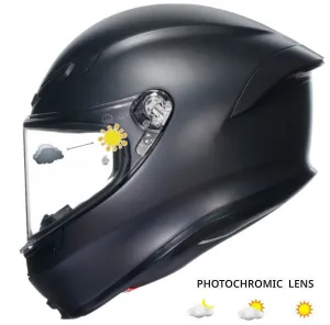 AGV K6 Full Face Helmet Matte Black Photochromic Lens Included