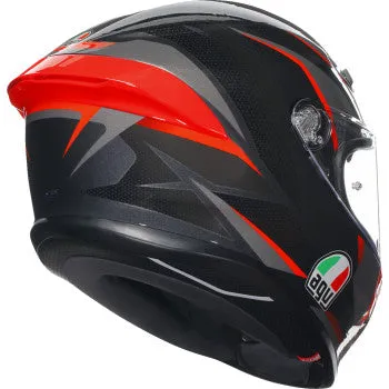 AGV K6 S Full Face Helmet Slashcut Black/Gray/Red  Photochromic Shield