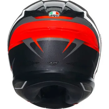 AGV K6 S Full Face Helmet Slashcut Black/Gray/Red  Photochromic Shield
