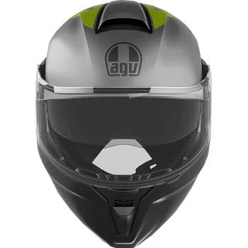 AGV Streetmodular Helmet Resia Matte Gray/Black/Yellow Fluo