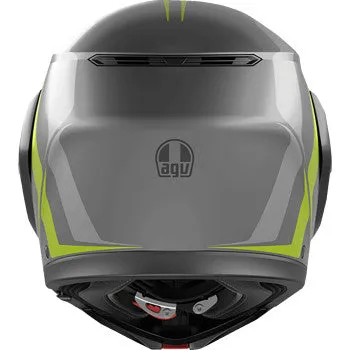 AGV Streetmodular Helmet Resia Matte Gray/Black/Yellow Fluo