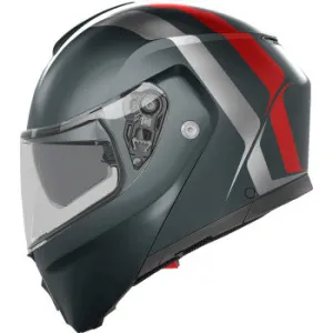 AGV Streetmodular Helmet Resia Matte Gray/Silver/Red