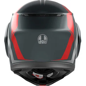 AGV Streetmodular Helmet Resia Matte Gray/Silver/Red