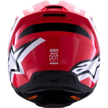 Alpinestars SM3 Off Road Helmet Heat Gloss Red/White/Black