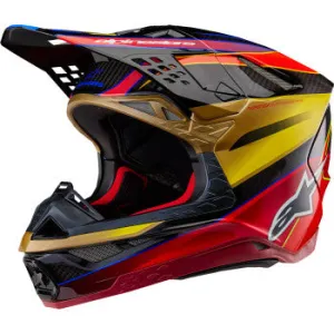 Alpinestars Supertech M10 Off Road Helmet Era MIPS Gloss Gold/Yellow/Rio Red
