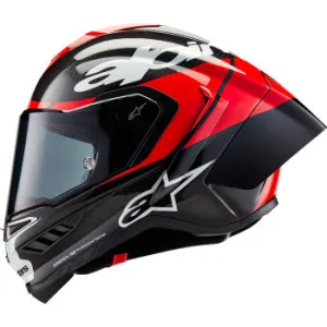 Alpinestars Supertech R10 Full Face Helmet  Element Carbon/Red/White