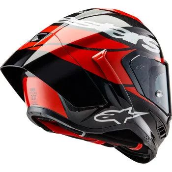 Alpinestars Supertech R10 Full Face Helmet  Element Carbon/Red/White