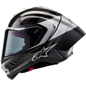 Alpinestars Supertech R10 Full Face Helmet  Element Carbon/Silver/Black