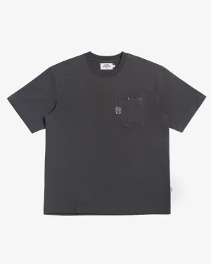 Double Pocket Logo S/S Tee Charcoal