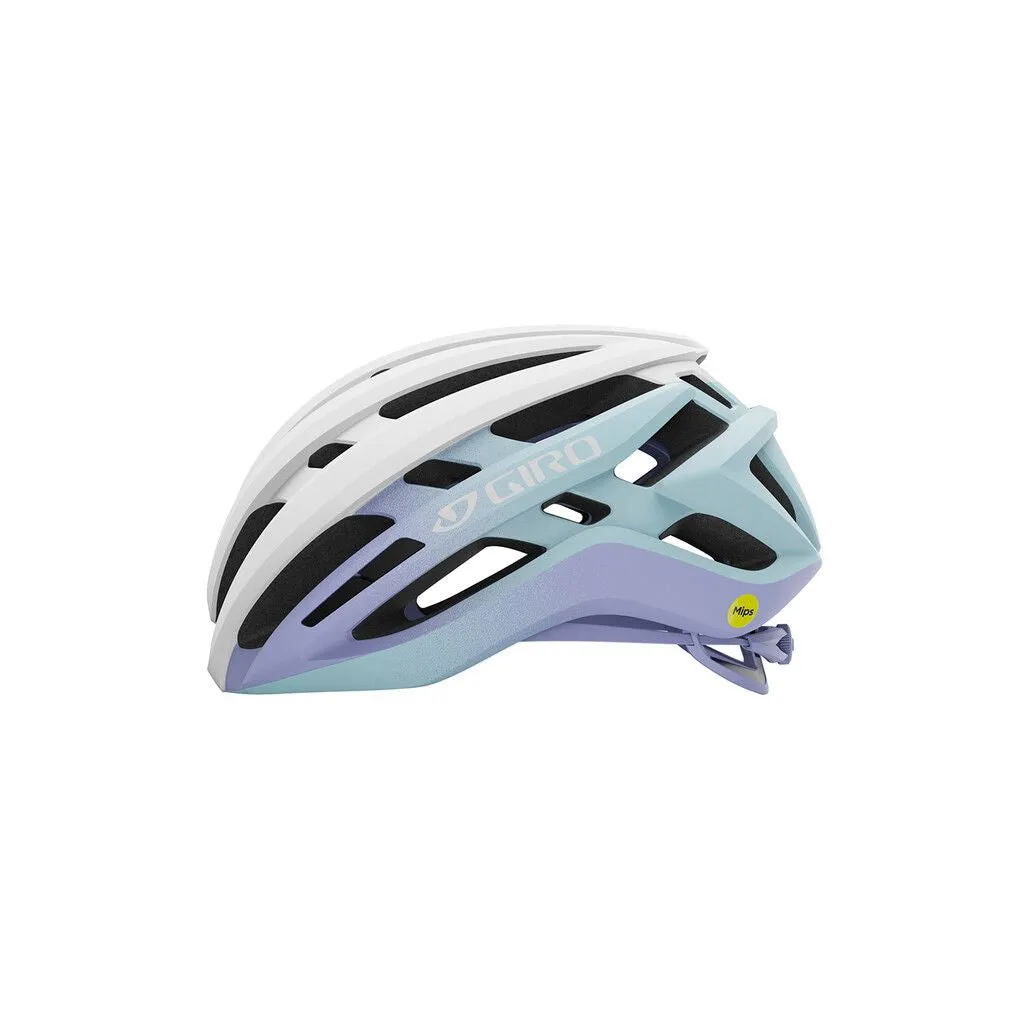 Giro Agilis MIPS Road Helmet - Matt White-Light Lilac Fade