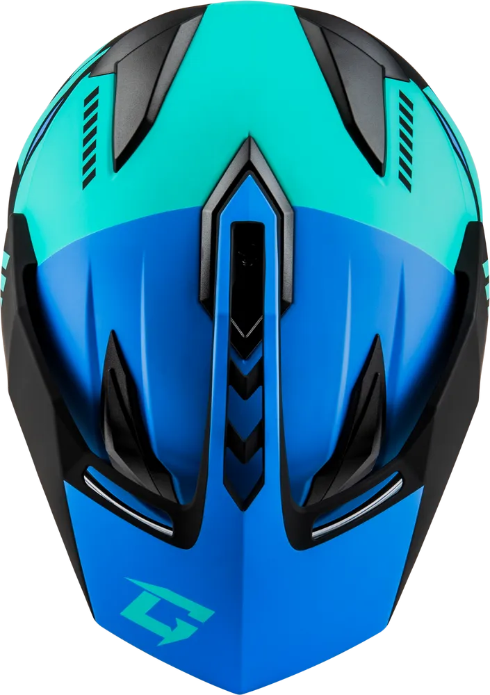 Gmax GM-11S Ronin Snow Helmet Blue Dual Lens
