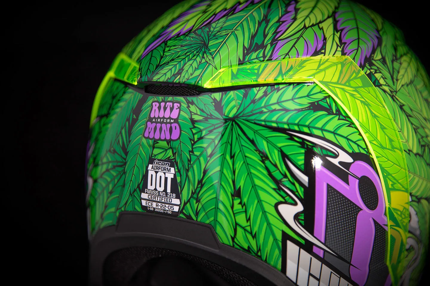 Icon Airform Ritemind Glow Green Full Face Helmet