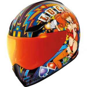 Icon Domain Full Face Helmet Lucky Lid 4 Red