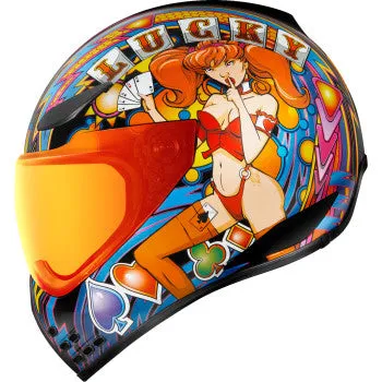 Icon Domain Full Face Helmet Lucky Lid 4 Red