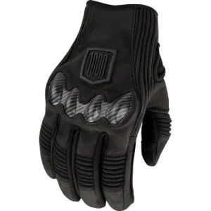 Icon Long Track CX Motorcycle Glove Black