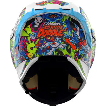 Icon Ultraflite Full Face Helmet Doodle 3 MIPS Blue
