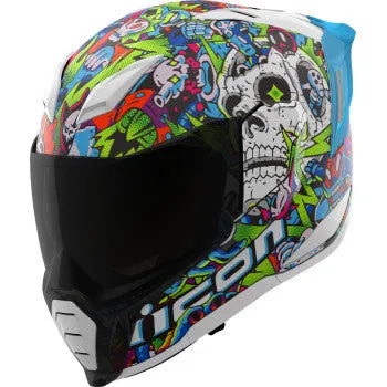 Icon Ultraflite Full Face Helmet Doodle 3 MIPS Blue