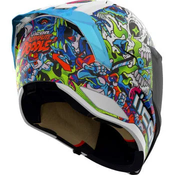 Icon Ultraflite Full Face Helmet Doodle 3 MIPS Blue