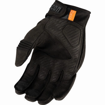 Icon Long Track CX Motorcycle Glove Black