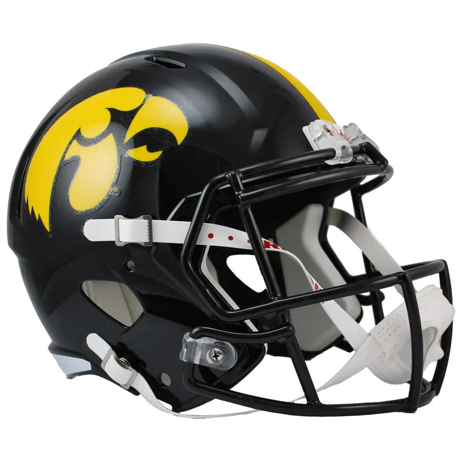 Iowa Hawkeyes Black Riddell Replica Full Size Speed Helmet