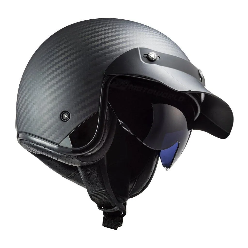 LS2 OF601 BOB II CARBON MOTORCYCLE OPEN FACE HELMET