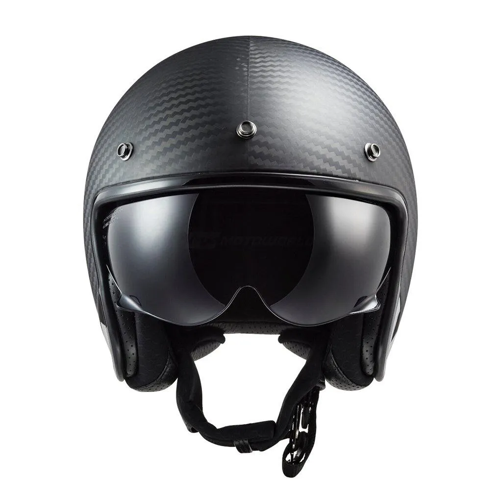 LS2 OF601 BOB II CARBON MOTORCYCLE OPEN FACE HELMET