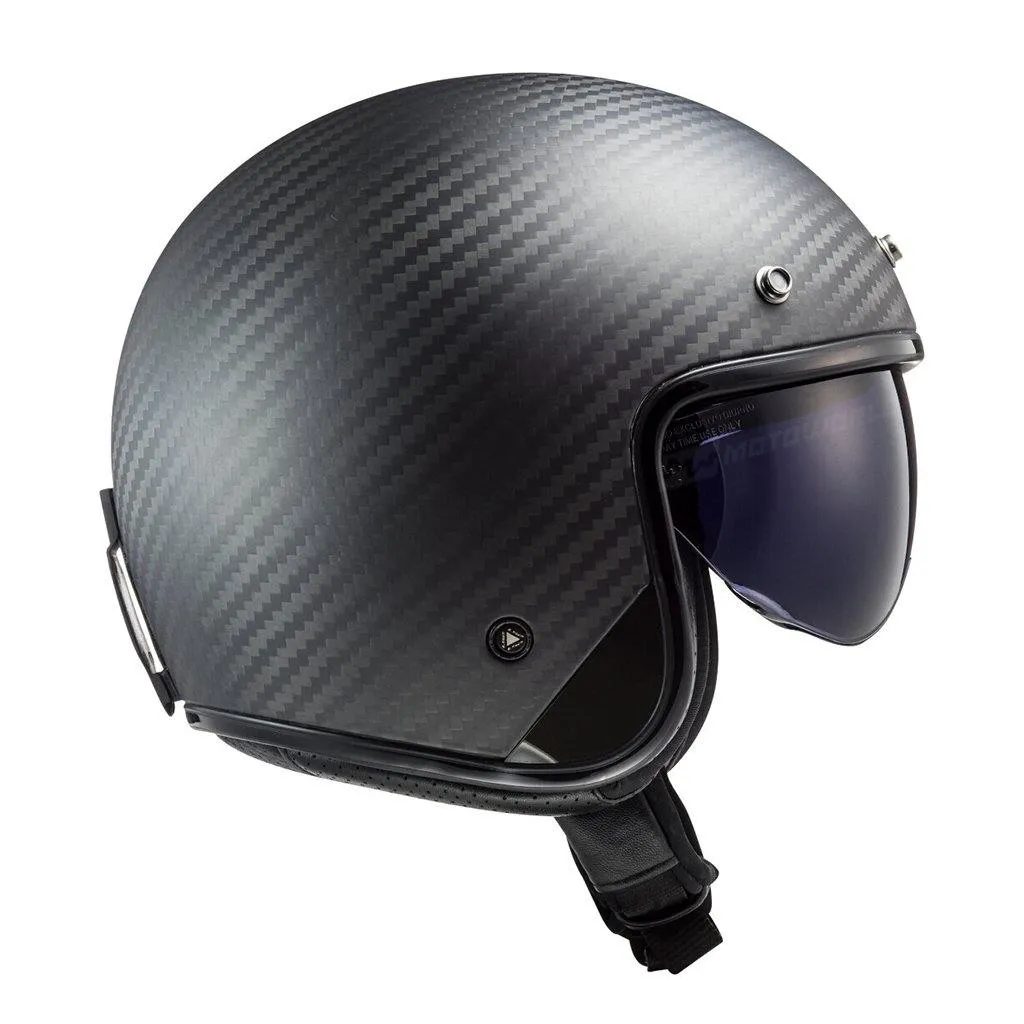 LS2 OF601 BOB II CARBON MOTORCYCLE OPEN FACE HELMET