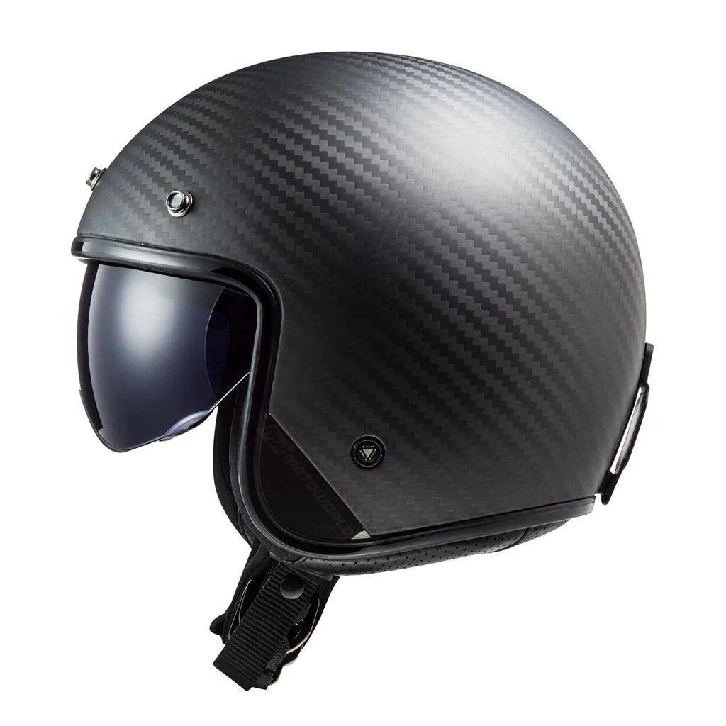 LS2 OF601 BOB II CARBON MOTORCYCLE OPEN FACE HELMET