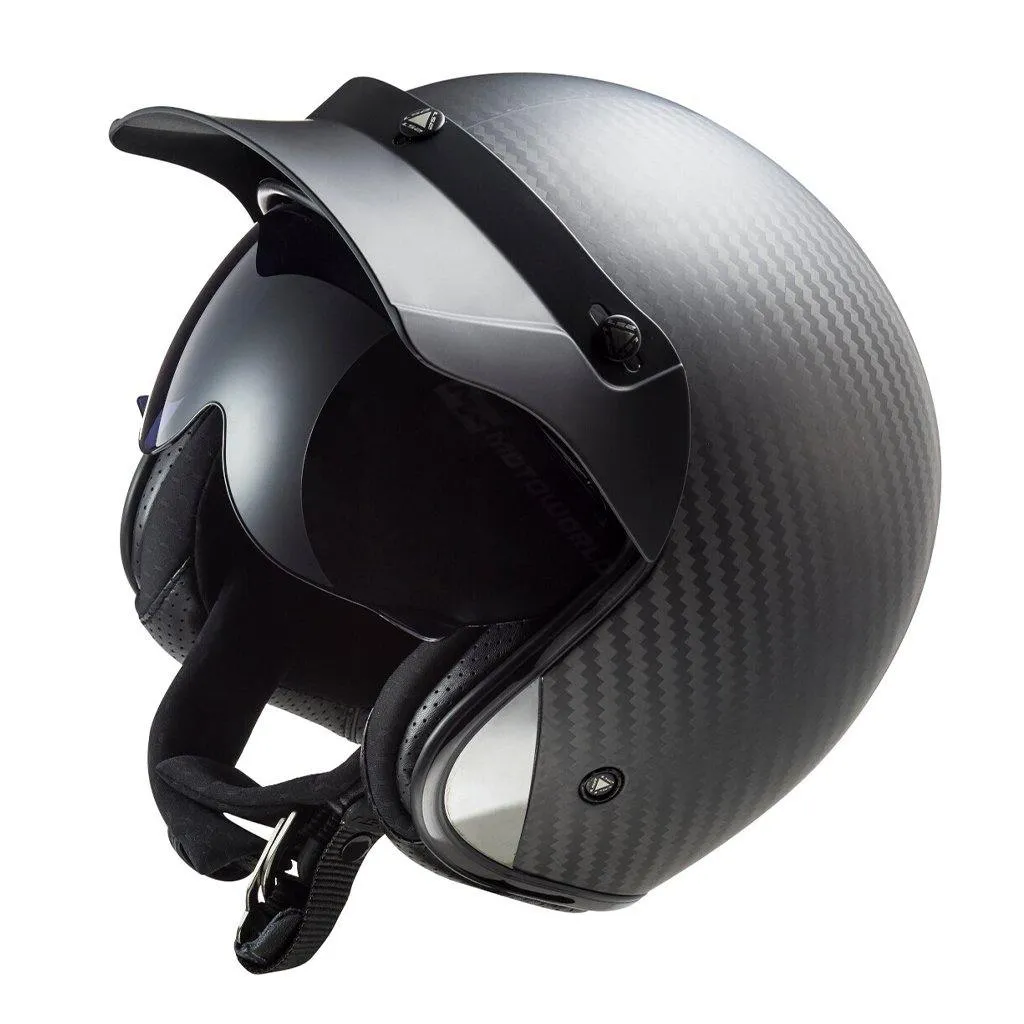 LS2 OF601 BOB II CARBON MOTORCYCLE OPEN FACE HELMET