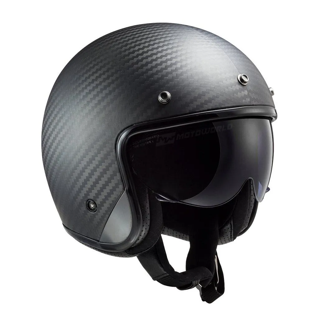 LS2 OF601 BOB II CARBON MOTORCYCLE OPEN FACE HELMET