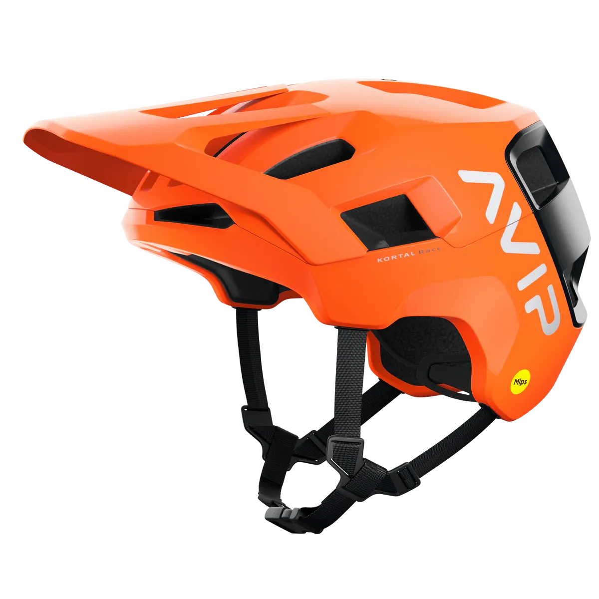 POC Kortal Race MIPS MTB Helmet - Fluorescent Orange Avip-Uranium Black Matt